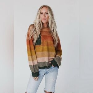 Listicle Autumn Striped Sweater